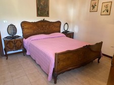 CAMERA DA LETTO MATRIMONIALE COMPLETA, STILE CHIPPENDALE ANNI 50 IN OTTIMO STATO