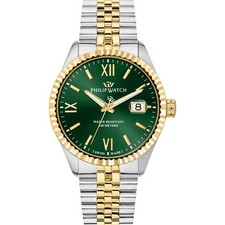 Orologio Philip watch Caribe R8253597111 Uomo 41mm Verde Bicolore oro Dorato