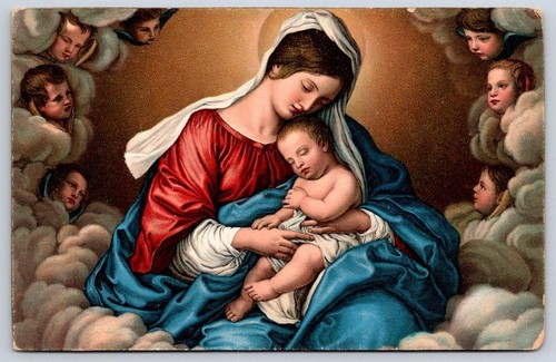 Antico dipinto madonna con - dipinto,