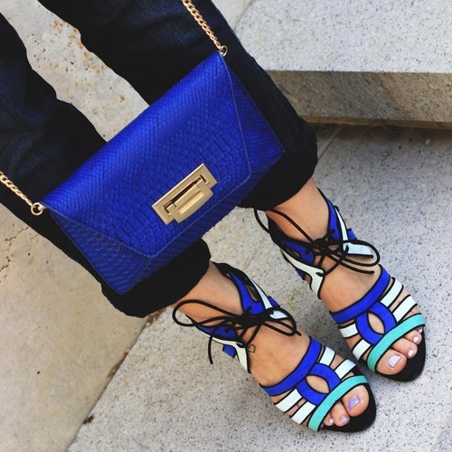 Sandali scarpe zara - blu, verde