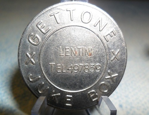 Gettone jukebox lentini - jukebox, anni
