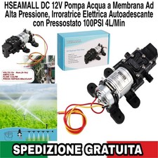 Pompa Acqua Autoadescante a Membrana Ad Alta Pressione DC 12V 100PSI 4L/Min
