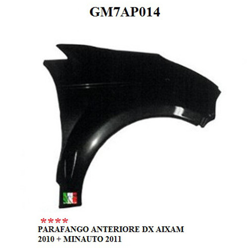 Parafango anteriore aixam - dx,