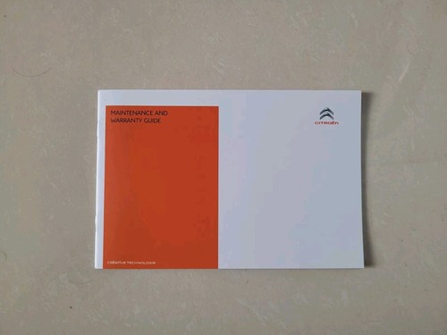 Citroen service book - citroen, cover