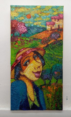 Paesaggio figura quadro - paesaggio,