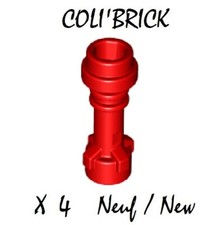 Lego 64567 - 4x Minifig Weapon Lightsaber Hilt Straight Laser Rouge Red - NEUF