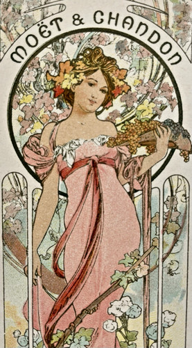 Alphonse mucha menù moet - mucha,