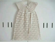 VESTITO VESTITINO NEONATA UNCINETTO VESTITINO BATTESIMO CERIMONIA NASCITA