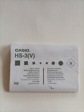 CASIO Libretto d'istruzione stopwatch HS-3 V + garanzia 
