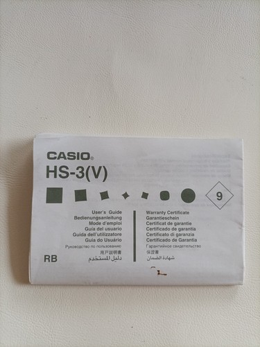 Casio libretto istruzione - libretto, d'istruzione
