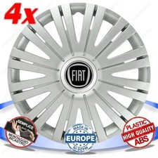 SET 4 BORCHIE RUOTA COPRI CERCHI CALOTTE 14 ACTIVE SILVER PER FIAT SCUDO