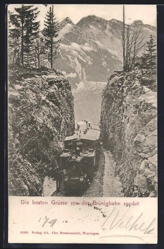 Cartolina brünigbahn vagone - cartolina,