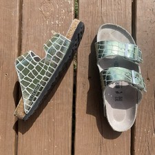 Birkenstock Green Animal Print