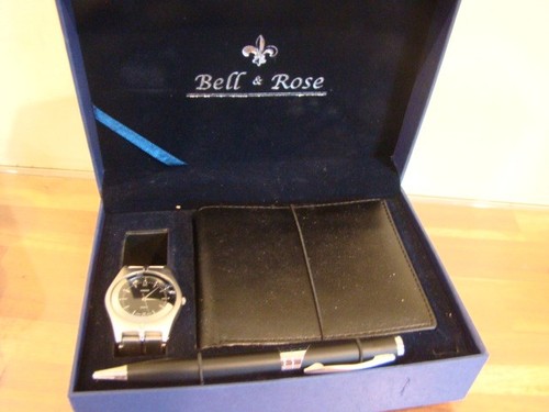 Set portafoglio penna orologio