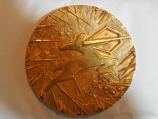 Grande medaglia Ballestra 2000 incisore Arnaldo Pomodoro 10cm 840 grammi