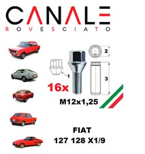 kit 16 bulloni FIAT 127 128 3P SPORT COUPE X1/9 X19 ruota CERCHI M12x1,25