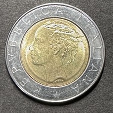 ITALY 1985 500 Lire Bimetal