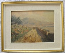 Ivan KARPOFF (Novecerkassk 1898-Milano 1970) Paesaggio con calesse olio cm 30x40