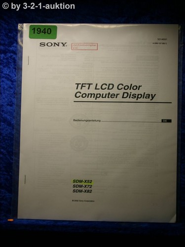 Sony bedienungsanleitung sdm - sony,