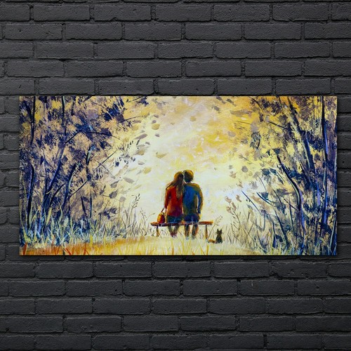 Dipinto olio coppia alberi