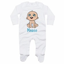 Tutina neonato personalizzata con nome bimbo con dentino