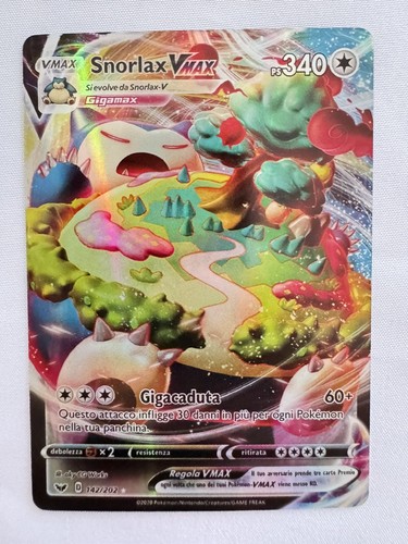 Pokemon snorlax vmax - snorlax, 142/202