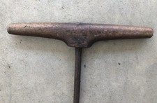 ANTICA TRIVELLA  A MANO CM 105  X 37 - MANICO IN LEGNO - SUCCHIELLO