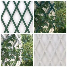 Traliccio Grigliato Divisorio Estensibile PVC per Piante rampicanti per esterni