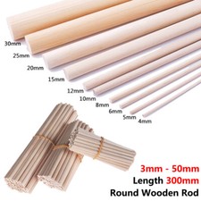 Bastoncini artigianali in legno tondi diametro 3mm-50mm modello fai da te fatti a mano lunghezza 300mm