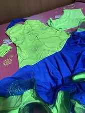 Abito per Danze Latino Americane. Cucito a mano. Con Polsino E Pantaloncino