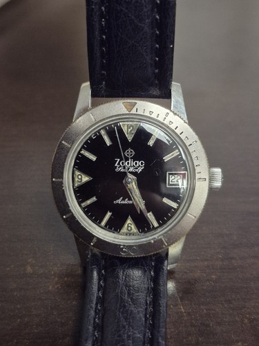 Vintage zodiac sea - zodiac, wolf
