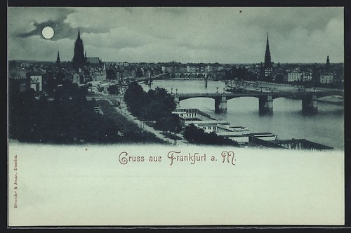 Francoforte vista generale - ak,