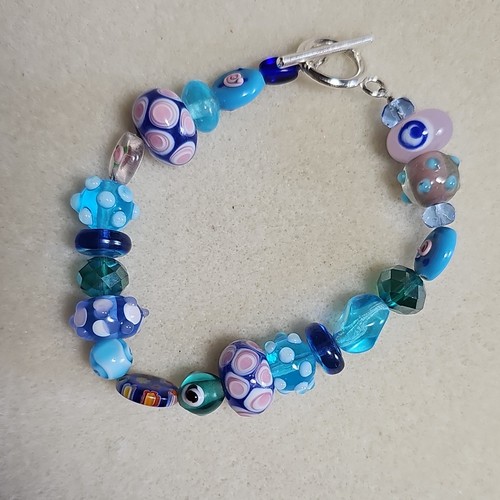 Bracciale con perline vetro