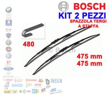 KIT 2 SPAZZOLE TERGICRISTALLO A STAFFA BOSCH 3397118540 47,5 CM X2 480