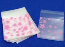 25pz sacchetti bustine fiore trasparente adessivo in plastica 7cm