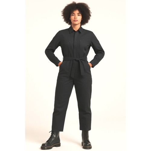 Tuta zara nera manica lunga - zara,