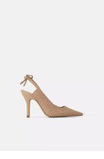ZARA TACCO SLINGBACK TESSUTO