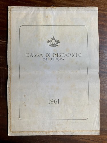 Calendario 1961 cassa - 1961,