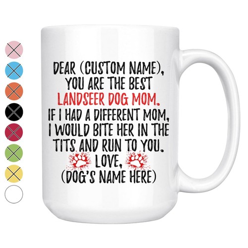 Personalized landseer dog mom - landseer,