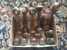 ACCESSORI BASTONI TENDA IN LEGNO NOCE SCURO  " VEDI  FOTO " LOTTO.