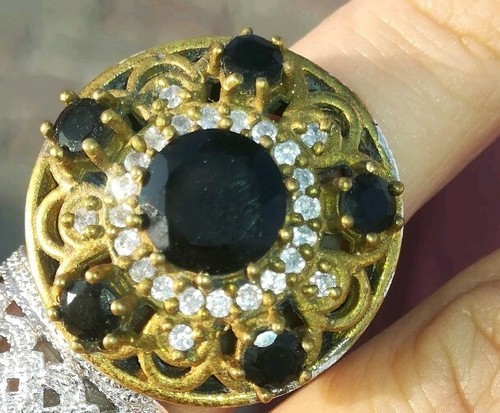 Anello argento tormalina - , nera