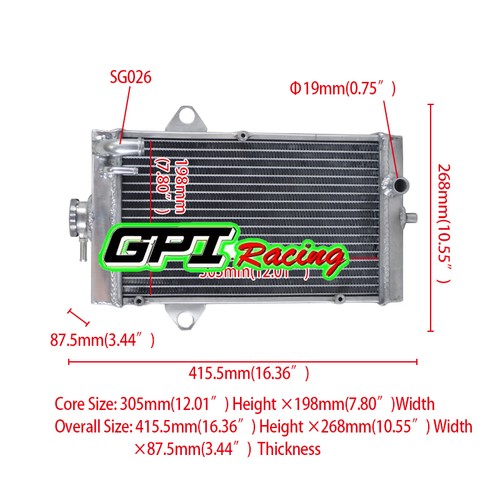 Radiatore alluminio per - , atv