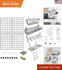 Wire Wall Grid Panel Set With