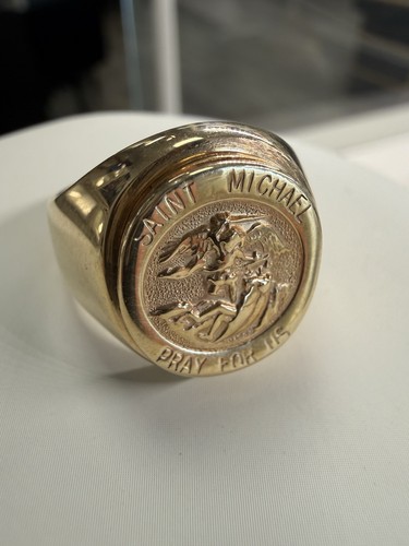 Anello san michele - in, oro