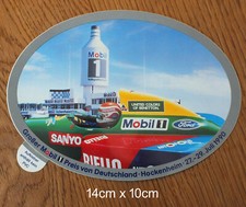 Adesivo Sticker Nelson Piquet Benetton B190 Mobil Oil Formula 1 Hockenheim 1990