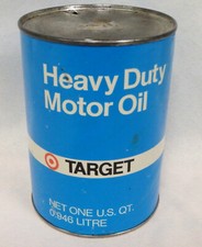 Uncommon Target Stores brand Heavy Duty Motor Oil cardboard quart can Amoco