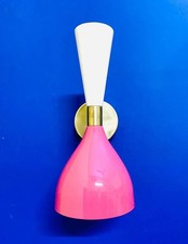 Lampada da parete italiana rosa e bianca Applique da parete italiana...