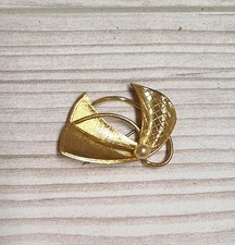 Spilla antica fiori color oro