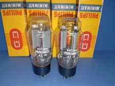 2X PHILIPS AZ12 RADIO TUBE NOS