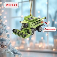 Mietitrebbia Personalizzata Natale 2D Decorazione Piatta, Decorazione Casa Natale